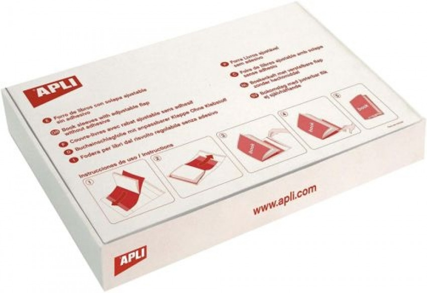 C/100 forro libros ajustable 28x55cm pvc APLI