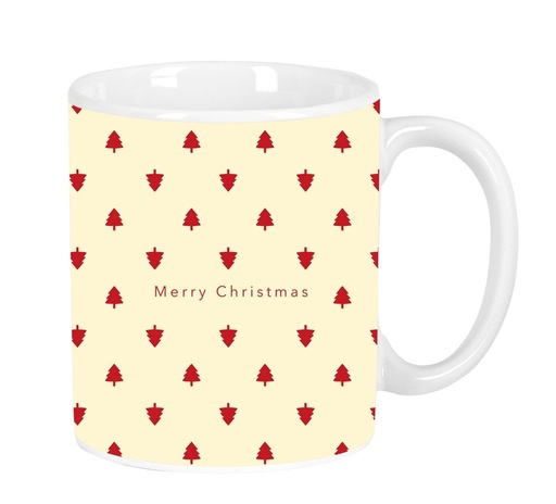TAZA GRANDE ARBOLITOS MERRY XMAS 8x9,5x8cm