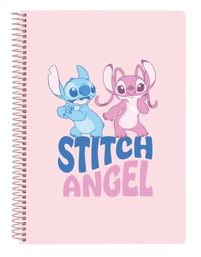 LIBRETA CUARTO 80 HOJAS TAPAS DURAS STITCH OHANA 15,5x22x1cm