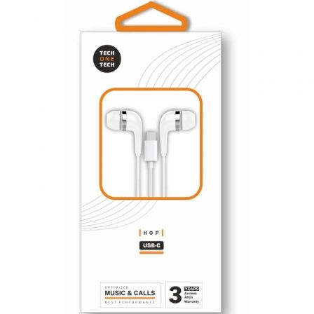 [TEC1304] Auriculares hop blancos intrauditivos conect usb-c