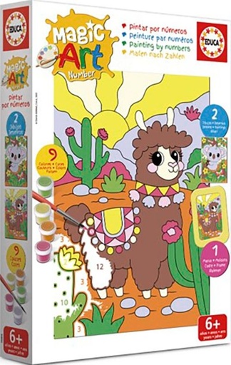 MAGIC ART NUMBER ART +6 LLAMA Y KOALA