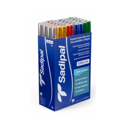 Rollo 25 hojas microperforadas papel celofan verde 0.50x16.25 m