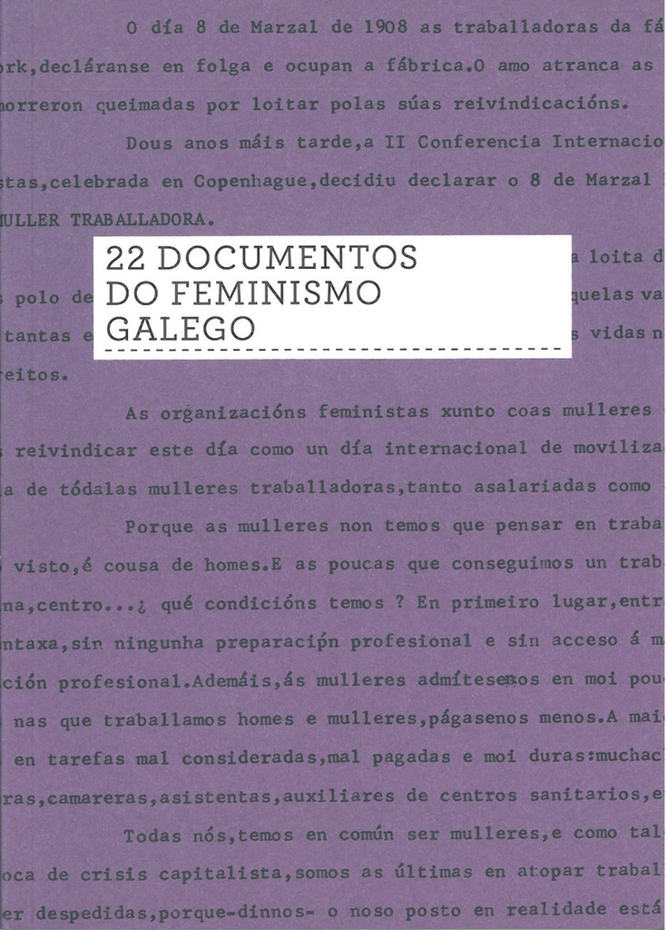 22 DOCUMENTOS DO FEMINISMO GALEGO
