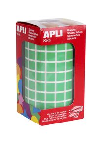 [4874] ROLLO GOMETS CUADRADOS VERDE AUTOADHESIVOS 10MM