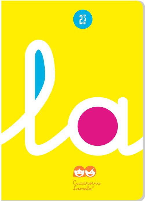 PAQ/5 LIBRETA A4 50H 90G CUADROVIA 2,5MM COLORES SURTIDOS