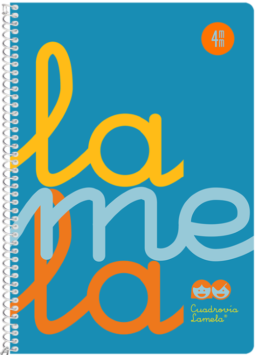 CUADERNO ESPIRAL 4º 80H 90G 4MM AZUL CUADROVIA PP.