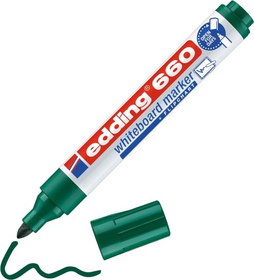 C/10 ROTULADOR EDDING 660 VERDE PIZARRA BLANCA