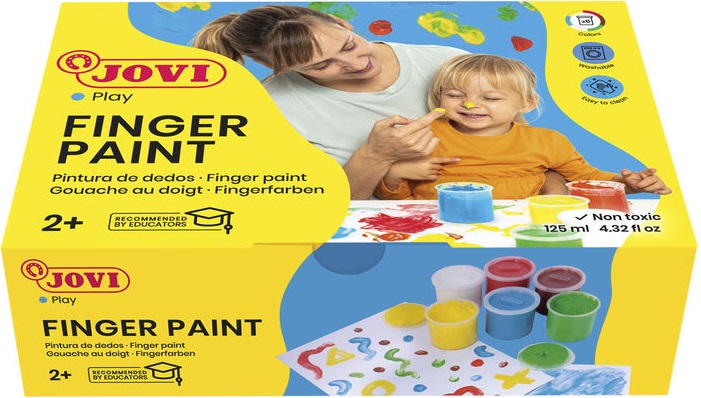 ESTUCHE 6 BOTES PINTURA DEDOS 125ML COL/SURT.