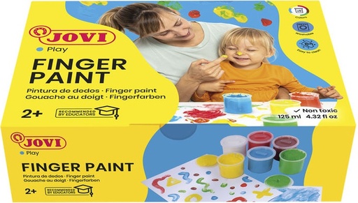 ESTUCHE 6 BOTES PINTURA DEDOS 125ML COL/SURT.