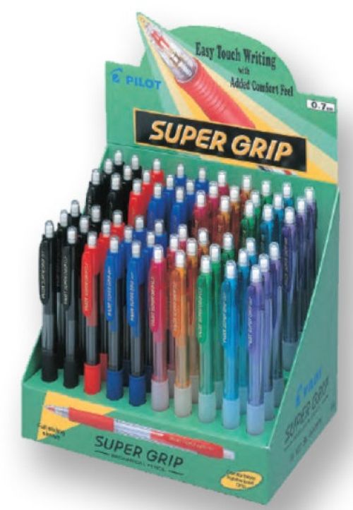 EXP 60 PORTAMINAS PILOT H-187 SUPERGRIP 0,7MM SURTIDO