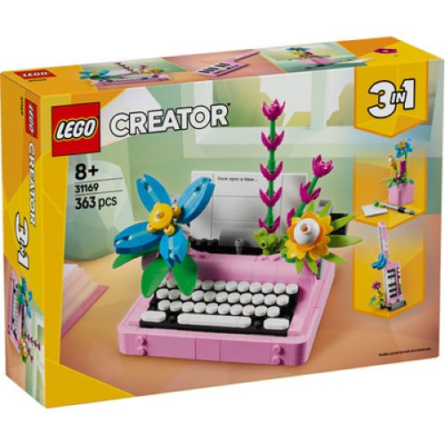 MAQUINA DE ESCRIBIR CON FLORES 3 EN 1 LEGO