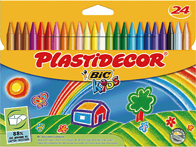 Estuche 24 ceras plastidecor