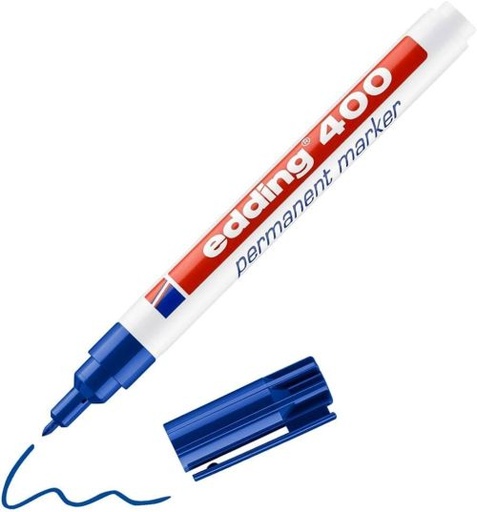 C/10 ROTULADOR EDDING 400 AZUL PERMANENTE