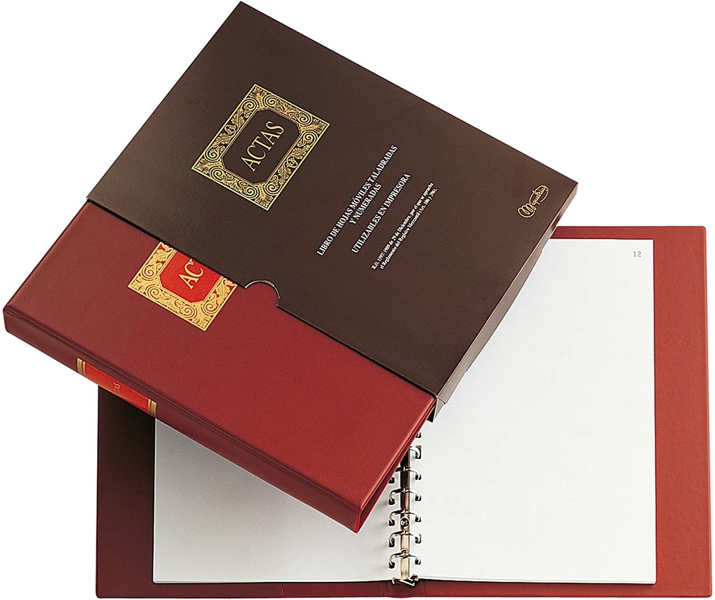 Libro actas hojas móviles A4 100 hojas