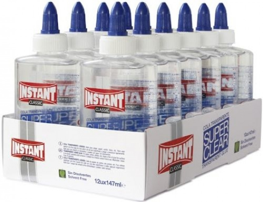 C/12 COLA TRANSPARENTE SUPER CLEAR 147ML