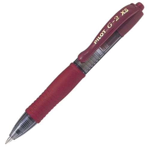 C/12 BOLIGRAFO PILOT G-2 PIXIE BURDEOS PUNTA 0,7MM