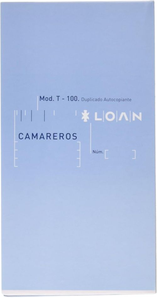 [T-100] PAQ/10 TALONARIOS DE CAMAREROS 10,5X21CM DUPLICADO AUT T100