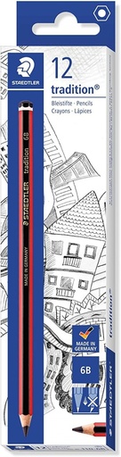 C/12 LAPICES DE GRAFITO TRADITION 6B STAEDTLER