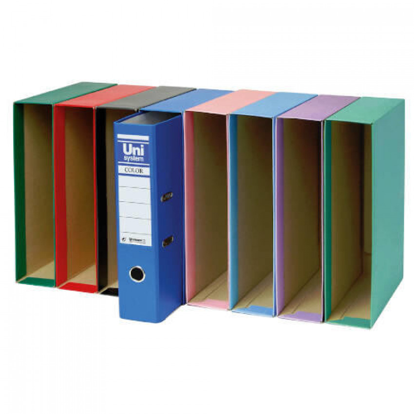 CAJA ARCHIVADOR DE PALANCA Fº UNISYSTEM ROSA