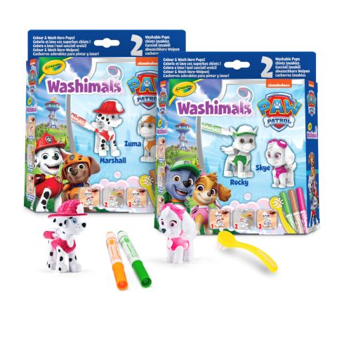 WASHIMALS PAW PATROL SET DE 2 MASCOTAS SURTIDAS