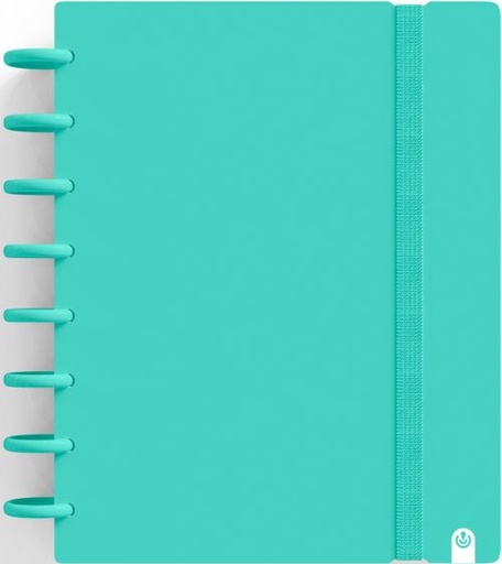 CUADERNO INGENIOX A5 80H CUADRICULA MENTA PASTEL