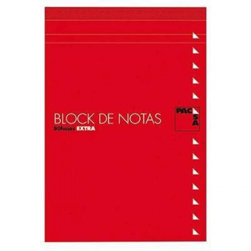 Paq/10 bloc de notas con tapa fº 80 h. liso