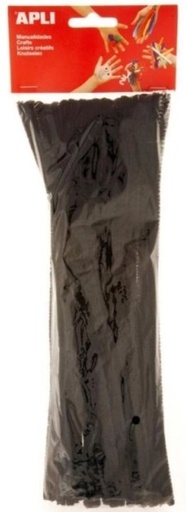 [13276] BOLSA 50 LIMPIAPIPAS NEGRO 6X300MM