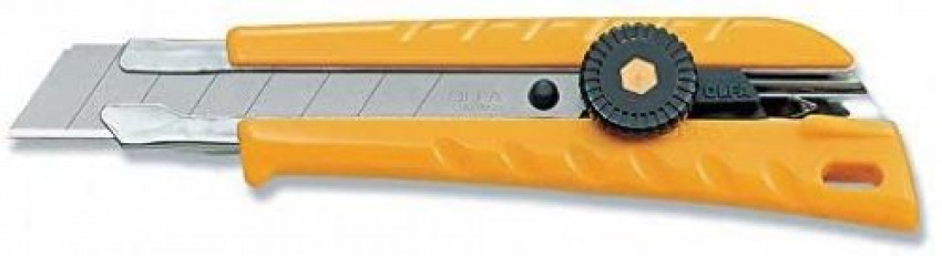 Cutter de seguridad olfa l-1 cuchilla de 18mm con guia metálica