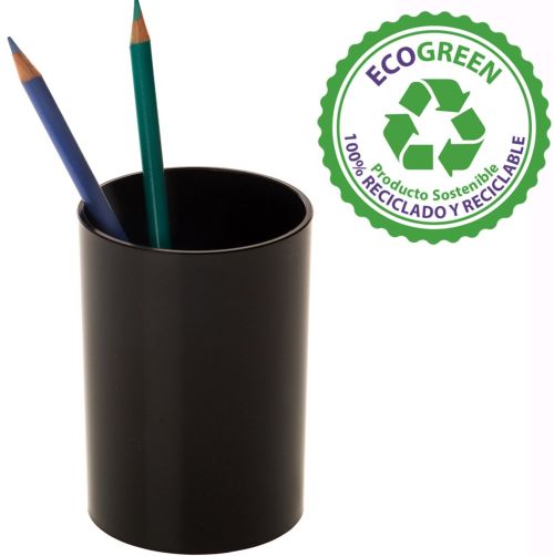[771 NE] Cubilete portalapices de plastico color negro