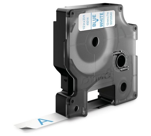 Cinta dymo d1 12mmx7m azul/transparente