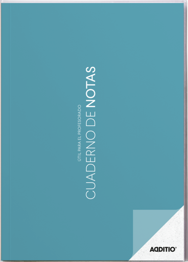 Cuaderno de notas a4 con plan del curso y evaluación continua