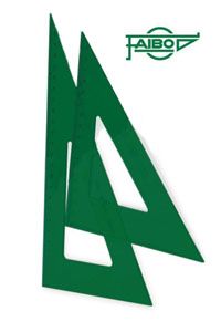 CARTABON VERDE 25CM GRADUADA METACRILATO FAIBO