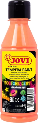 [51906] BOTELLA TEMPERA FOSFORESCENTE NARANJA 250ML