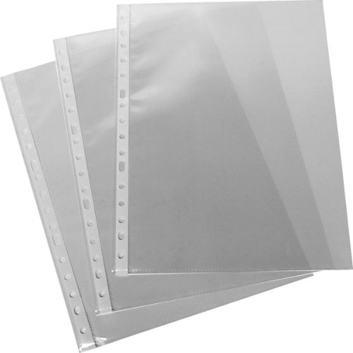 C/100 FUNDAS A4 MULTITALADRO PP CRISTAL 11 TALADROS