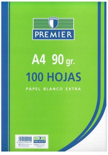 [1025/100-A4-G] Paquete a4 100h 90g liso premier