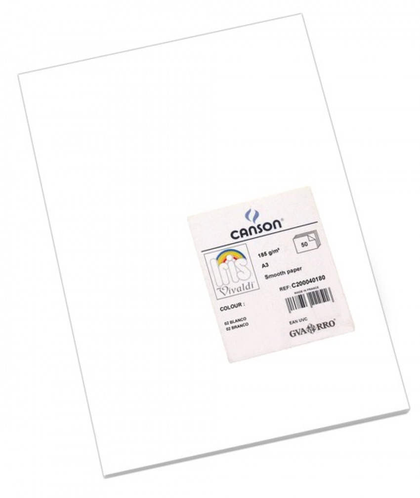 PAQ/50 CARTULINAS IRIS A3 185G. BLANCO