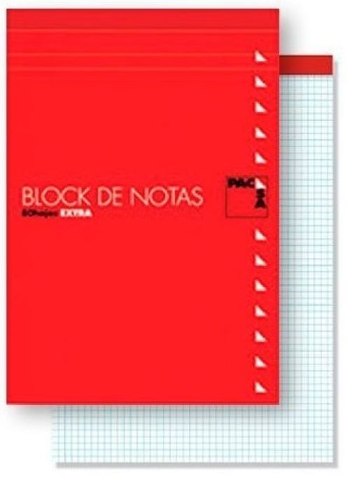 Paq/10 bloc notas con tapa 8º 80h 60gr 4x4