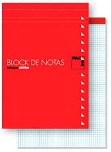 Paq/10 bloc notas con tapa 8º 80h 60gr 4x4
