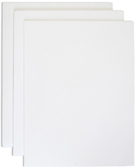 PAQ/8 CARTON PLUMA A4 5MM BLANCO