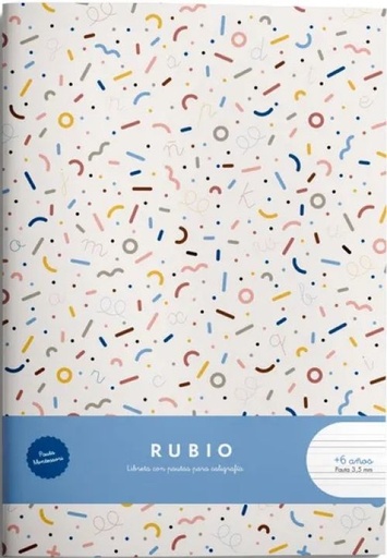 LIBRETA A4 44H 80G. PAUTA MONTESSORI 3,5MM CON MARGEN