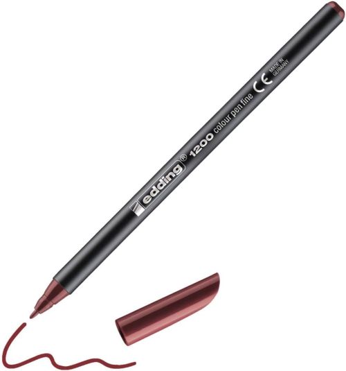 c/5 rotulador edding 1200 rojo ingles 28 punta de fibra