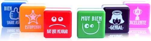 [0610] ESTUCHE 6 SELLOS DE MOTIVACION EN CASTELLANO 25X25MM