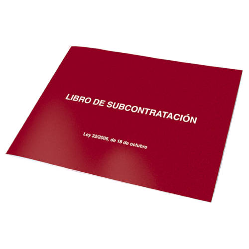 LIBRO SUBCONTRATACION A4 APAISADO 10H AUTOCOP. CASTELLANO