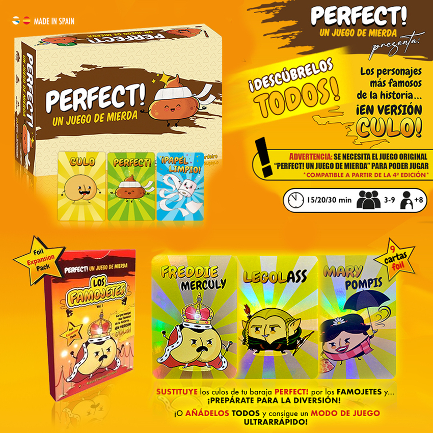 PACK PERFECT! UN JUEGO DE MIERDA + EXPANSION LOS FAMOJETES