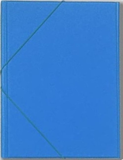 CARPETA 4º GOMAS SOLAPAS FORRADAS PVC AZUL CELESTE