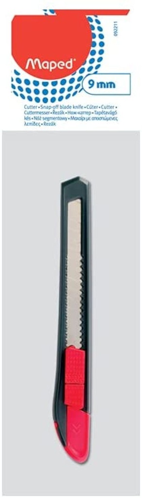 CUTTER PLASTICO 9MM CON BLOQUEO STAR MAPED
