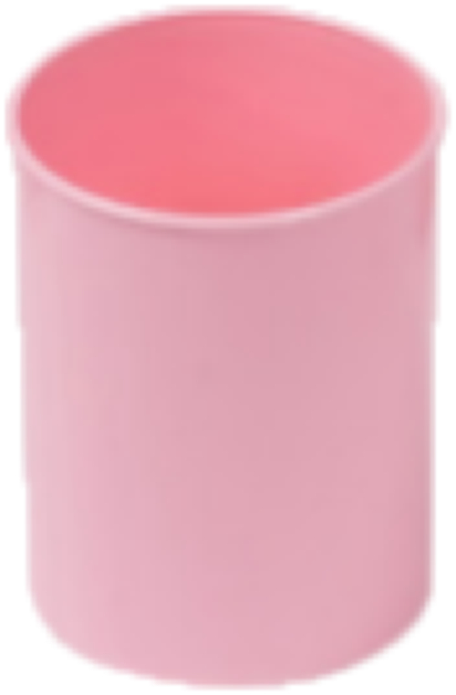 CUBILETE DE PLASTICO OPACO PASTEL ROSA