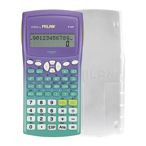 [159110SNGRBL] Calculadora cientifica m240 milan serie sunset verde 240 funciones
