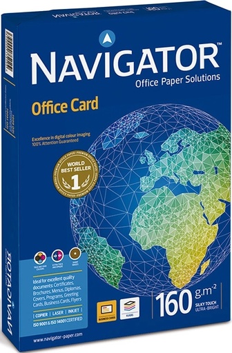 C/5 PAQUETE 250H A4 160G NAVIGATOR OFFICE CARD