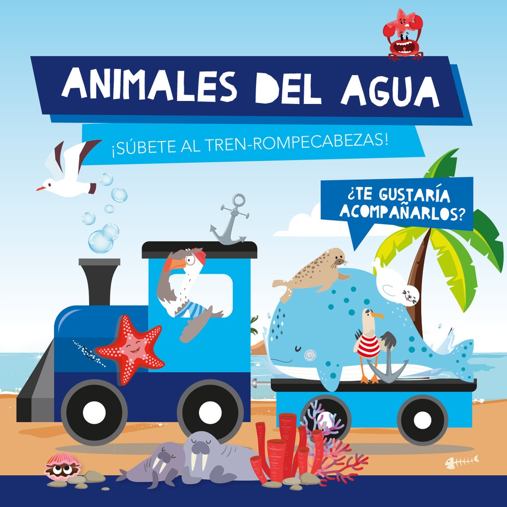 ANIMALES DE AGUA ('TREN ROMPECABEZAS')